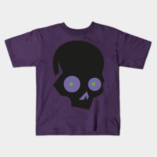 SKULL  ICON - BLACK DESIGN Kids T-Shirt